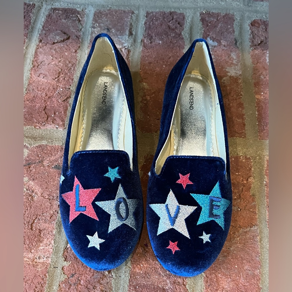Girl’s Lands End Venetian Ballet Flats, size 4